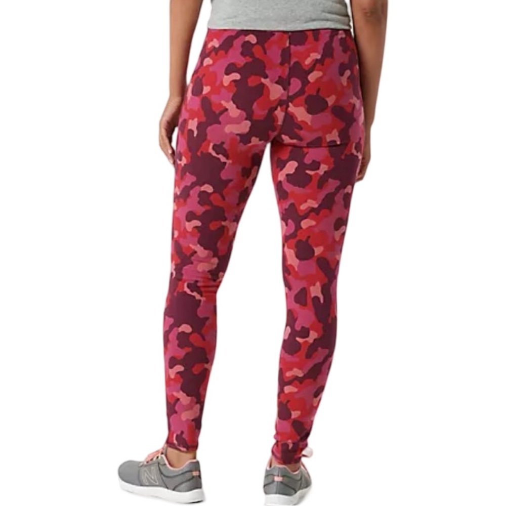 Denim & Co Active Berry Camo Leggings 3X Petite Duo Stretch Pull-On Athleisure - Picture 4 of 6